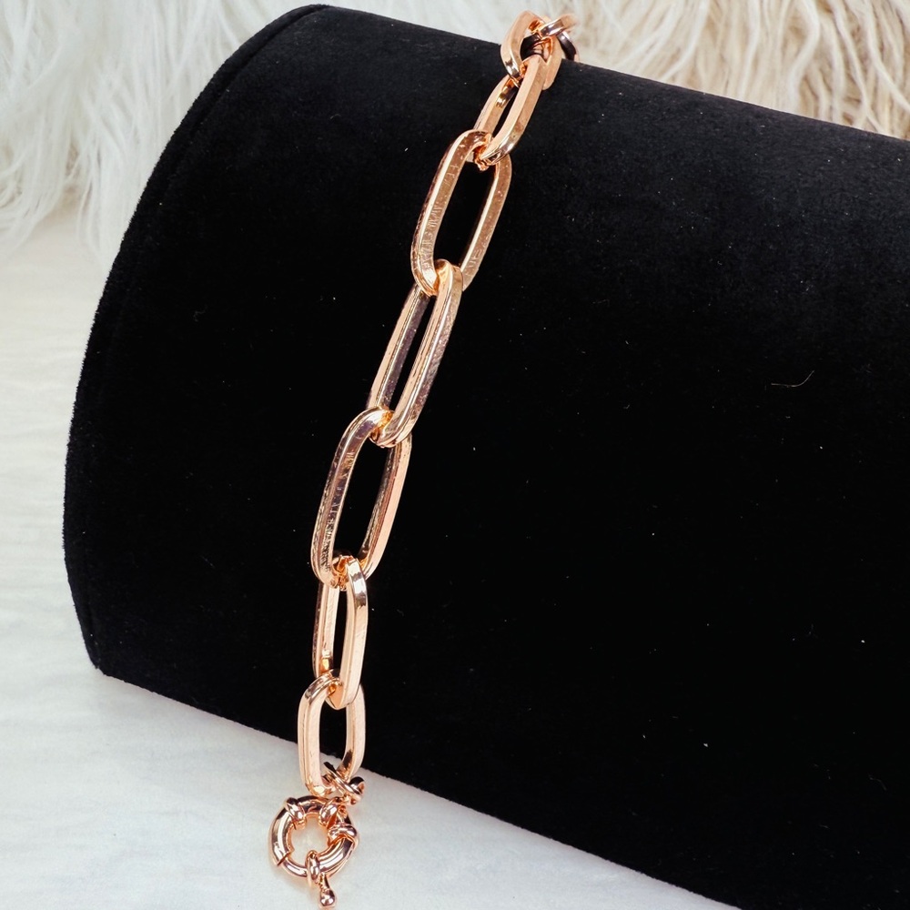 Elegant Rose Goldtone Link Bracelet